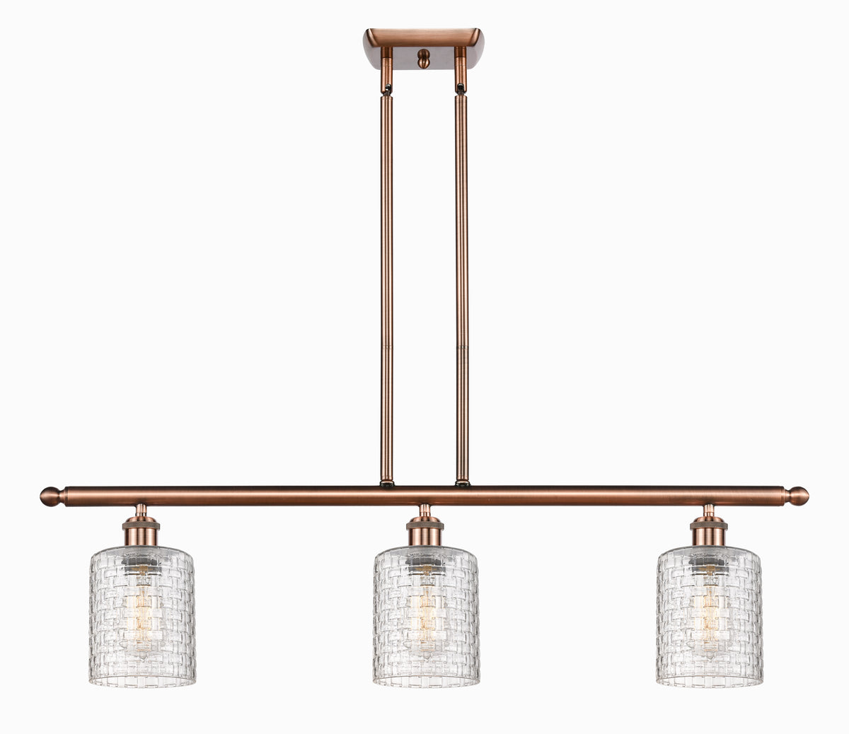 Cobbleskill 36-Inch 3-Light Stem-Hung Island Light 9.5-Inch High