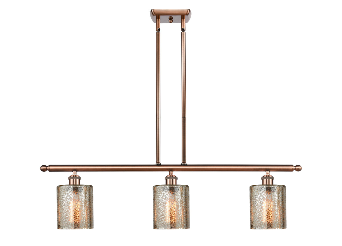 Cobbleskill 36-Inch 3-Light Stem-Hung Island Light 9.5-Inch High Dimmable