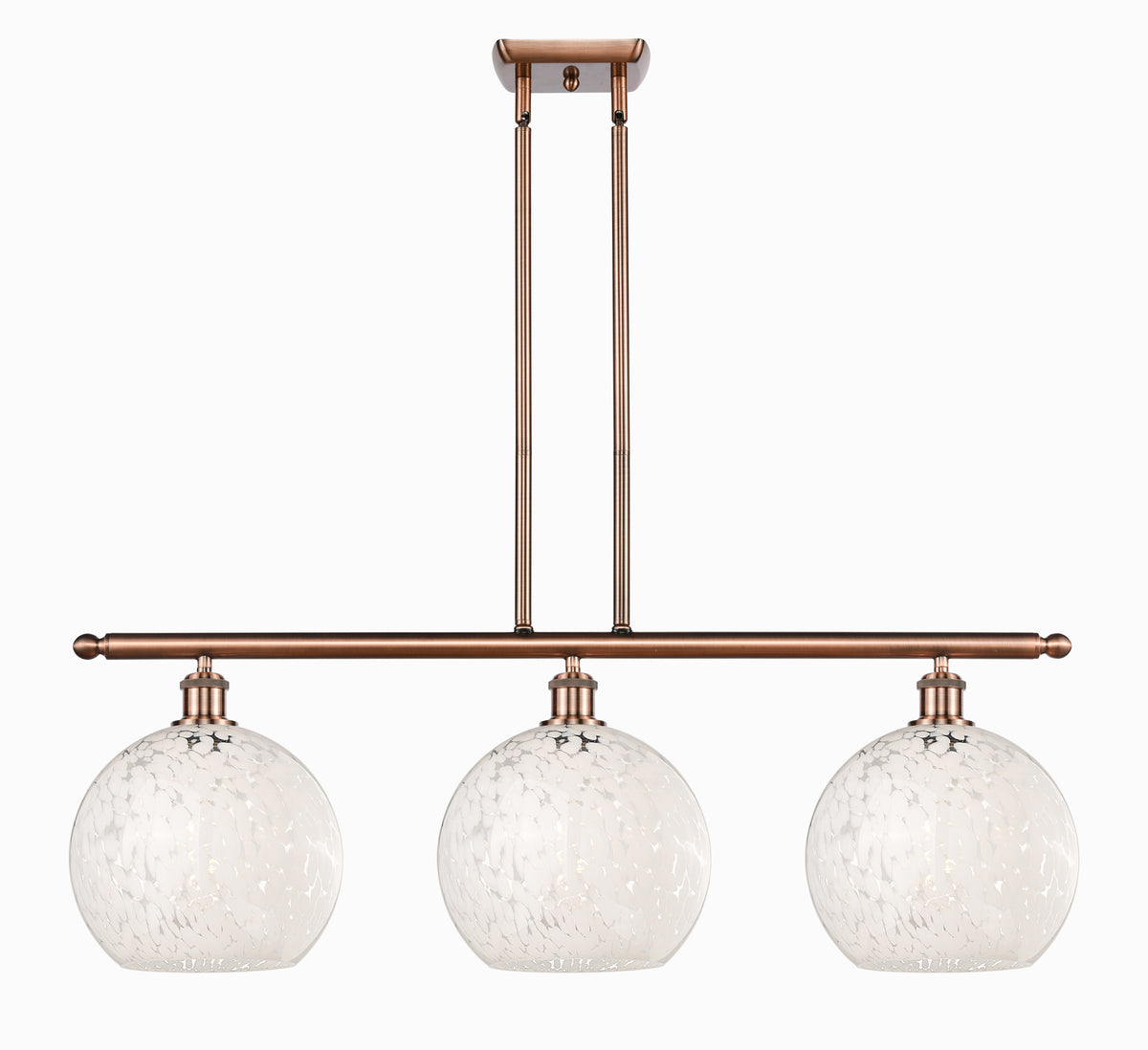 37-Inch 3-Light Stem-Hung Island Light 12.25-Inch High Sloped-Ceiling Compatible