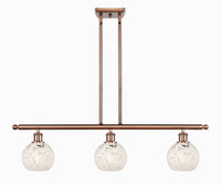 36-Inch 3-Light Stem-Hung Island Light 8.5-Inch High Sloped-Ceiling Compatible