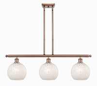 36-Inch 3-Light Stem-Hung Island Light 10.5-Inch High Sloped-Ceiling Compatible