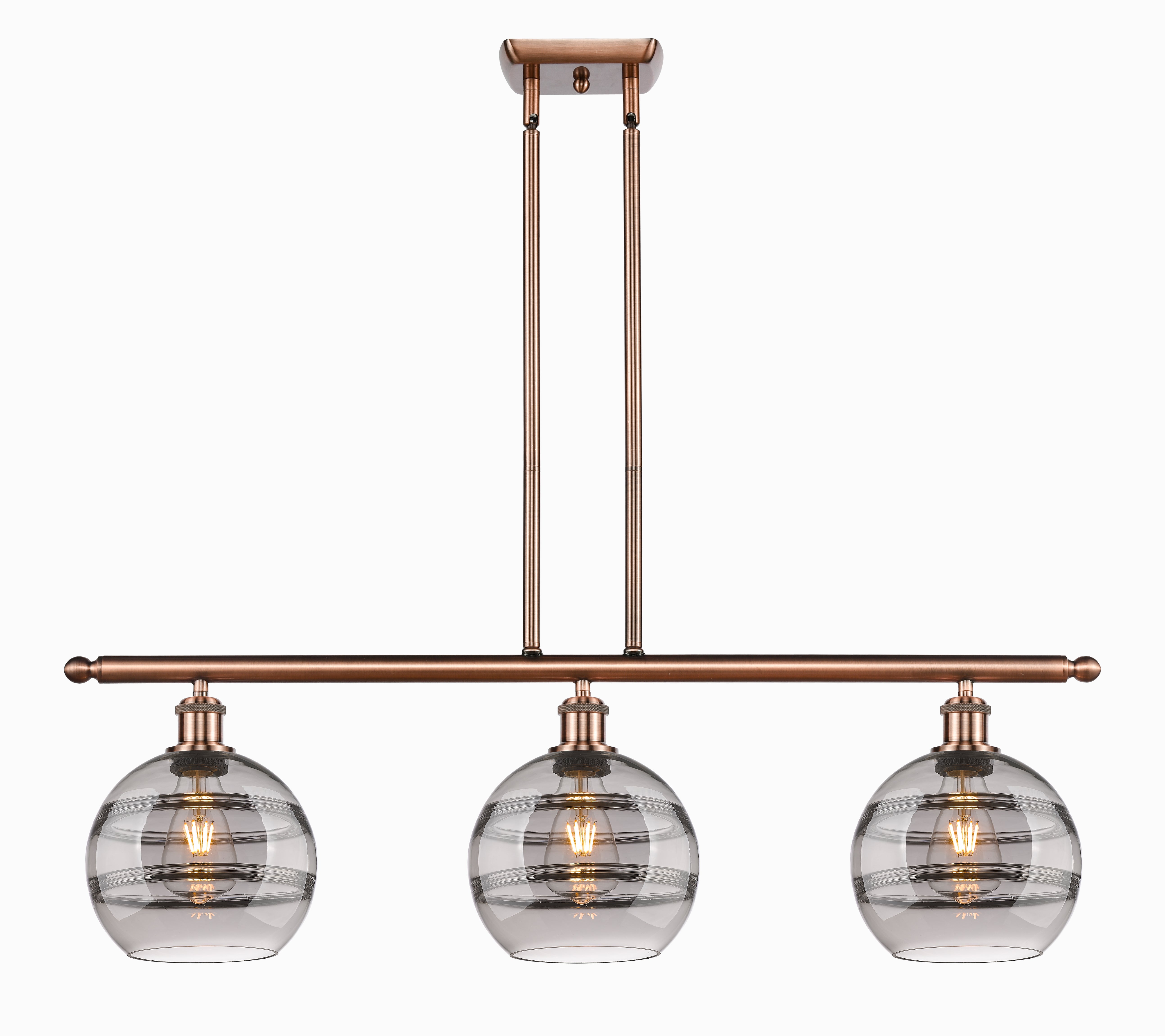Ballston Island Light Cast Brass Steel Glass