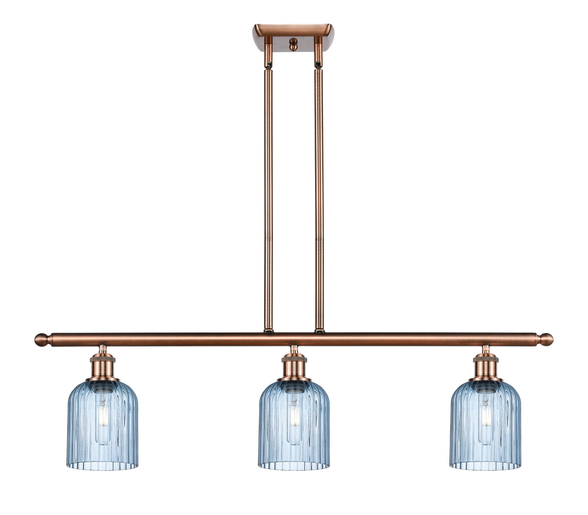Bridal Veil 36-Inch 3-Light Stem-Hung Island Light 5-Inch Shade