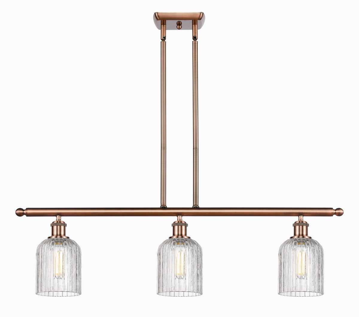 Bridal Veil 36-Inch 3-Light Stem-Hung Island Light 5-Inch Shade