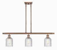 Bridal Veil 36-Inch 3-Light Stem-Hung Island Light 5-Inch Shade