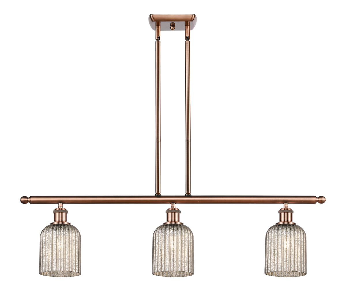 Bridal Veil 36-Inch 3-Light Stem-Hung Island Light 5-Inch Shade