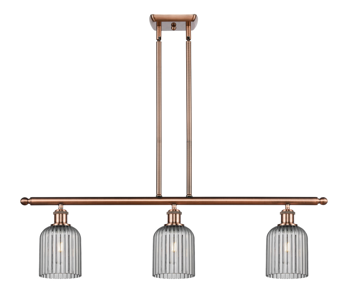 Bridal Veil 36-Inch 3-Light Stem-Hung Island Light 5-Inch Shade