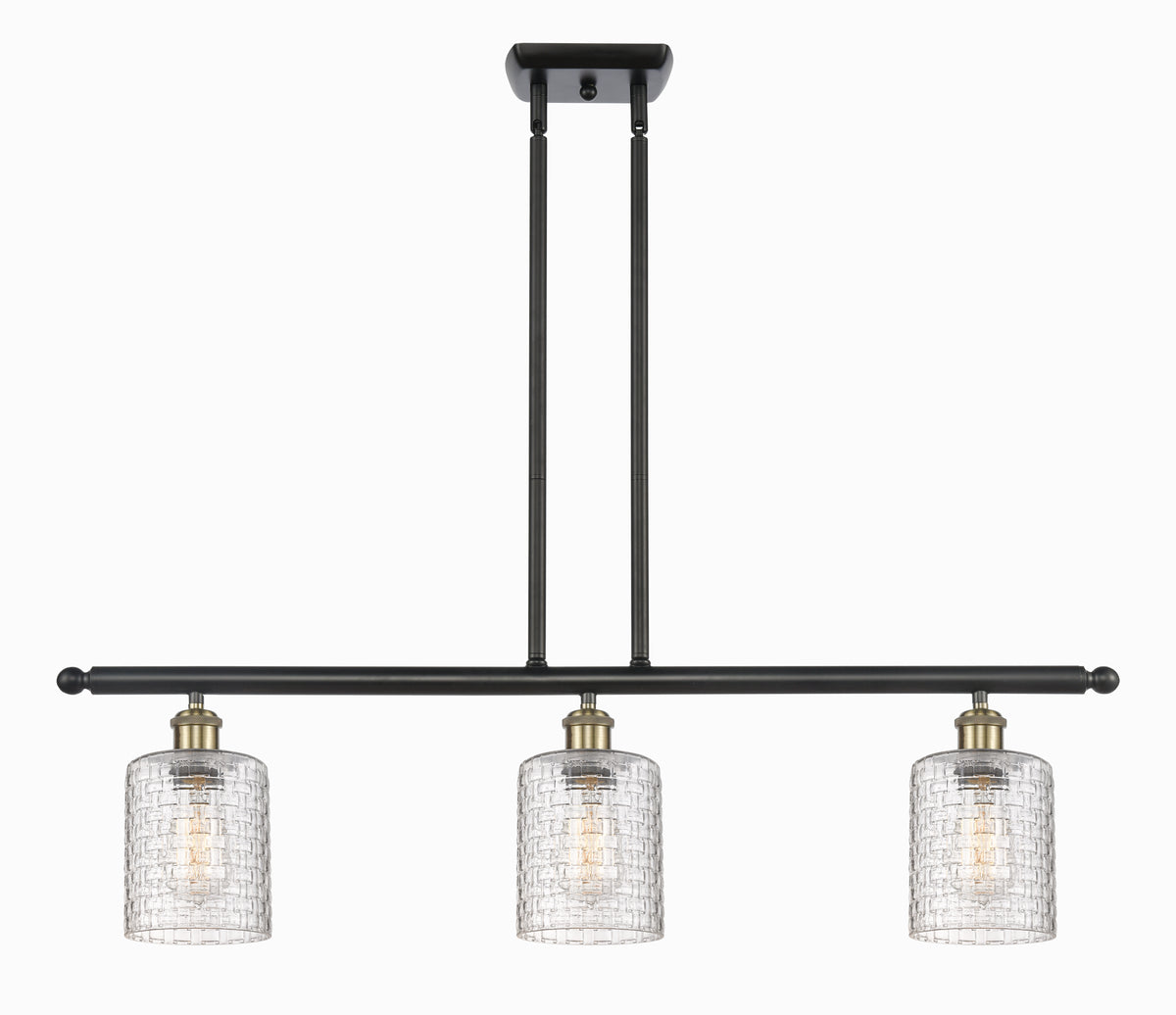 Cobbleskill 36-Inch 3-Light Stem-Hung Island Light 9.5-Inch High
