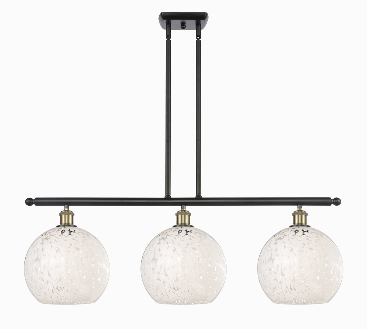 37-Inch 3-Light Stem-Hung Island Light 12.25-Inch High Sloped-Ceiling Compatible
