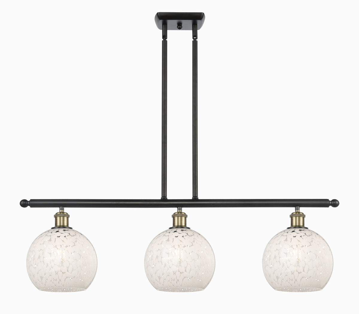 36-Inch 3-Light Stem-Hung Island Light 10.5-Inch High Sloped-Ceiling Compatible