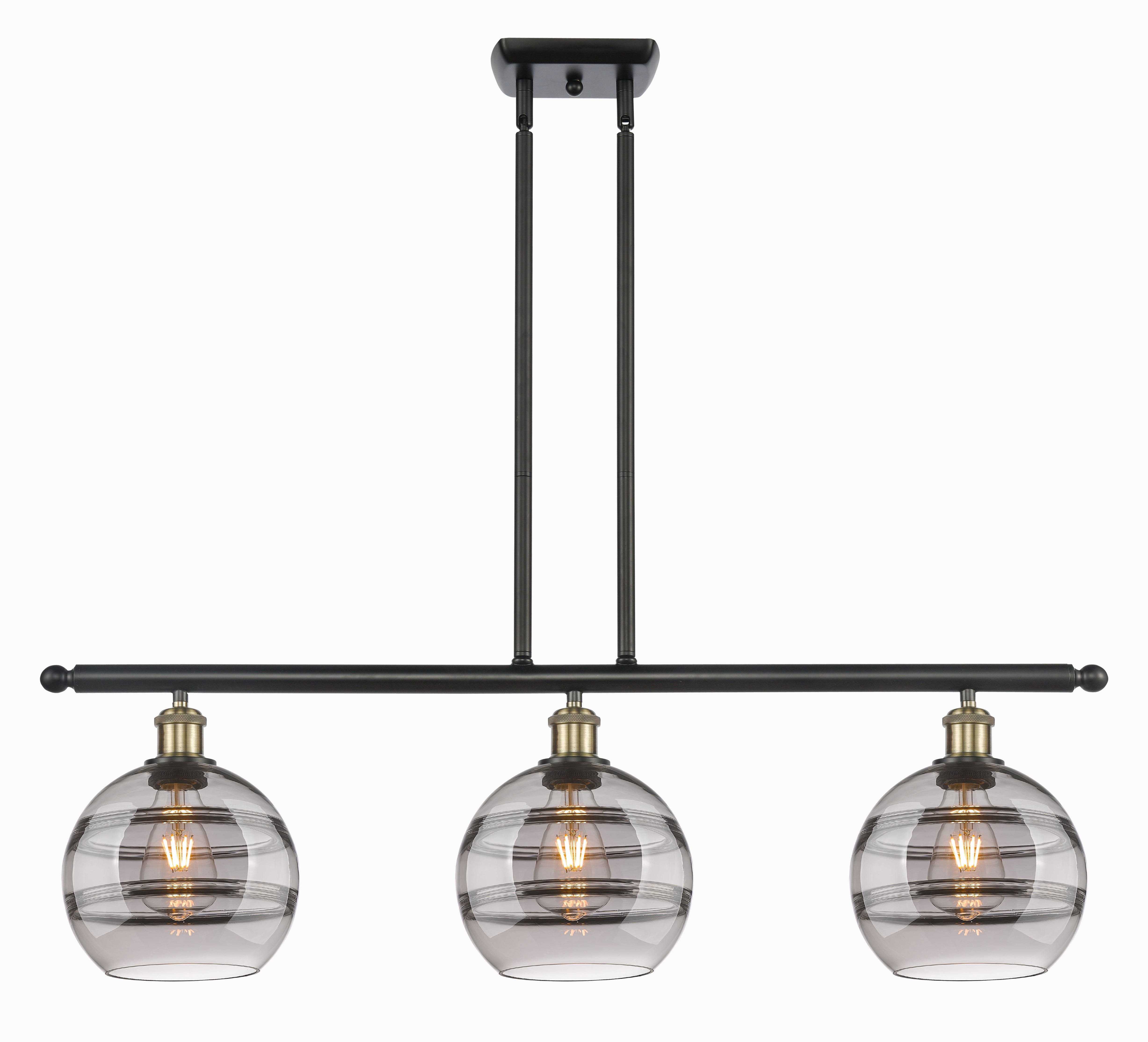 Ballston Island Light Cast Brass Steel Glass