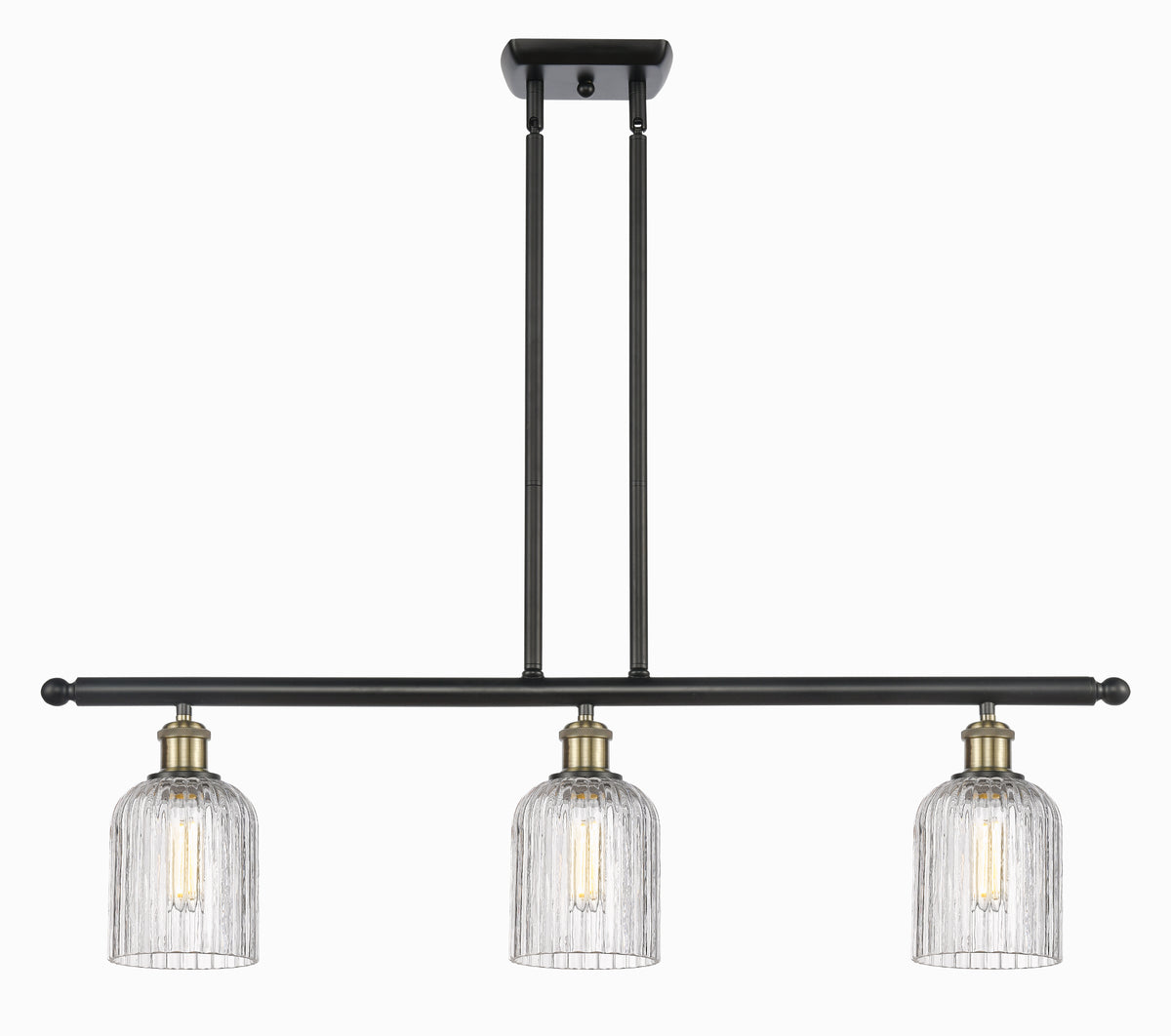 Bridal Veil 36-Inch 3-Light Stem-Hung Island Light 5-Inch Shade