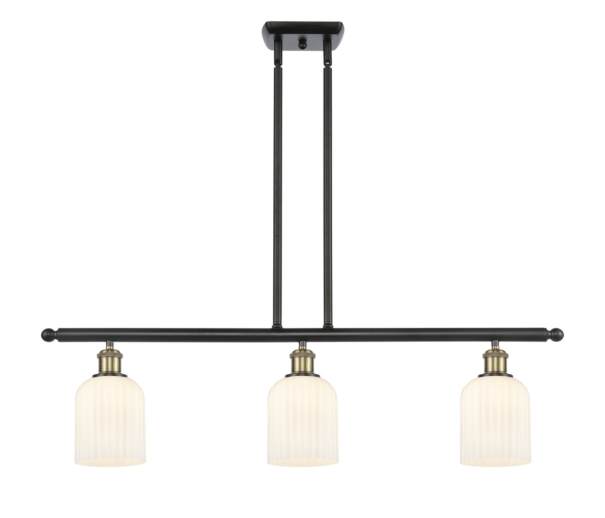 Bridal Veil 36-Inch 3-Light Stem-Hung Island Light 5-Inch Shade