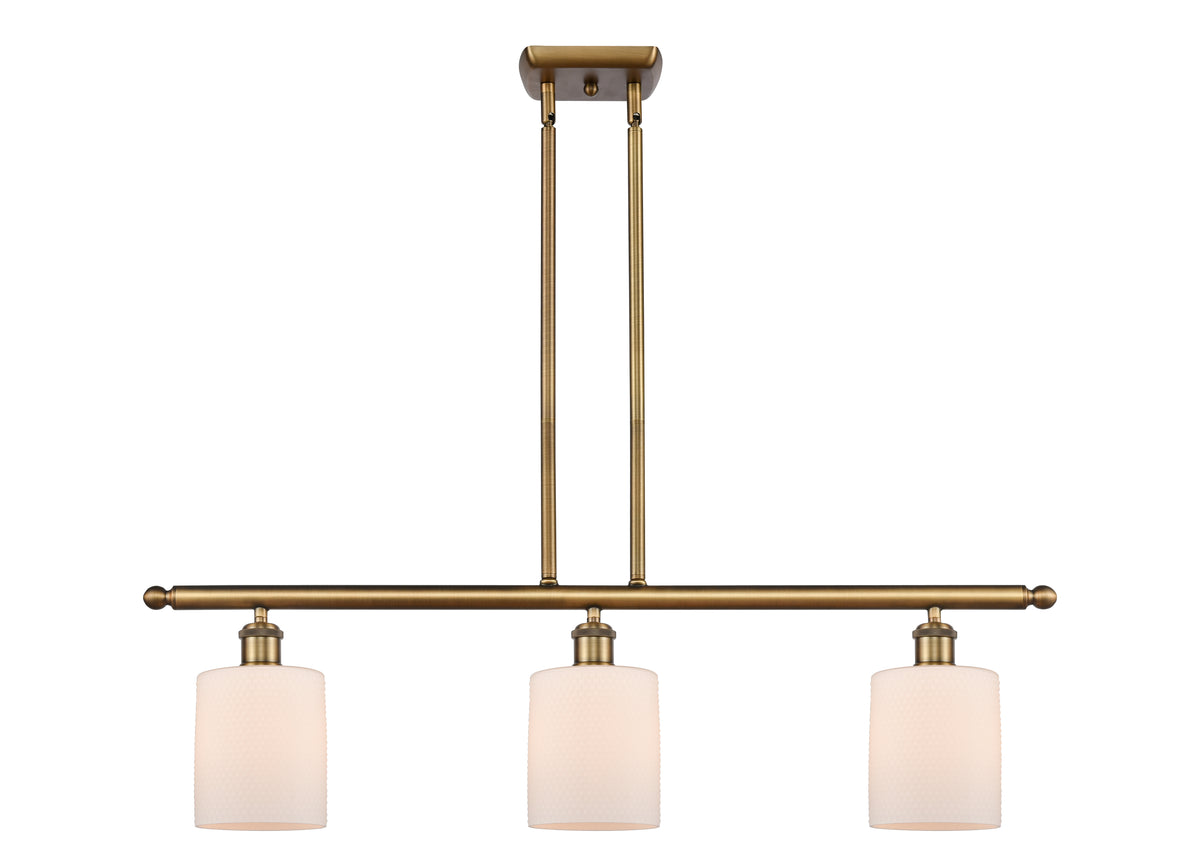 Cobbleskill 36-Inch 3-Light Stem-Hung Island Light 9.5-Inch High Dimmable