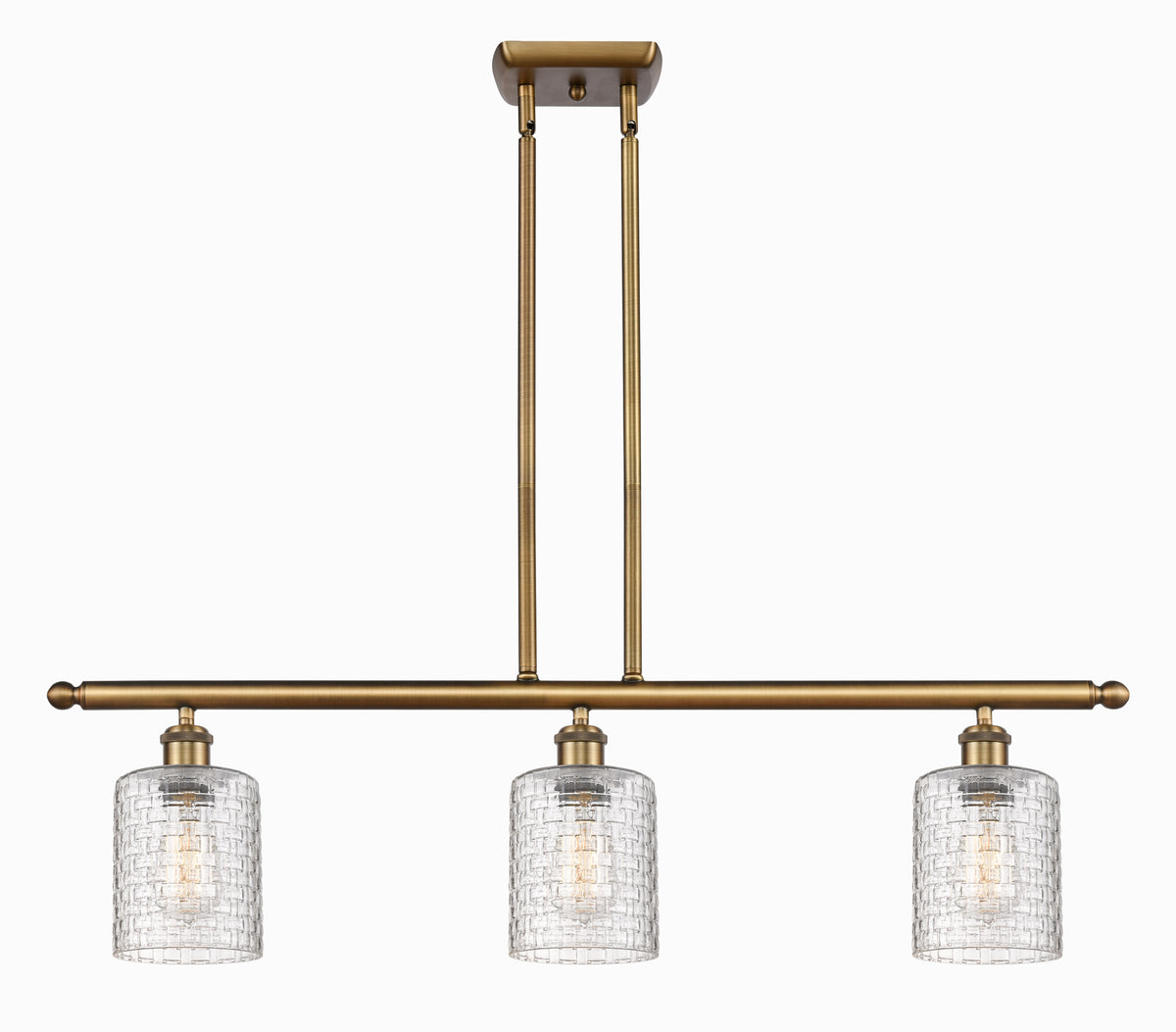 Cobbleskill 36-Inch 3-Light Stem-Hung Island Light 9.5-Inch High