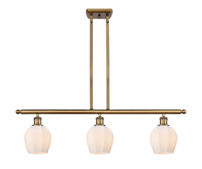 Ballston Island Light Cast Brass Glass Steel