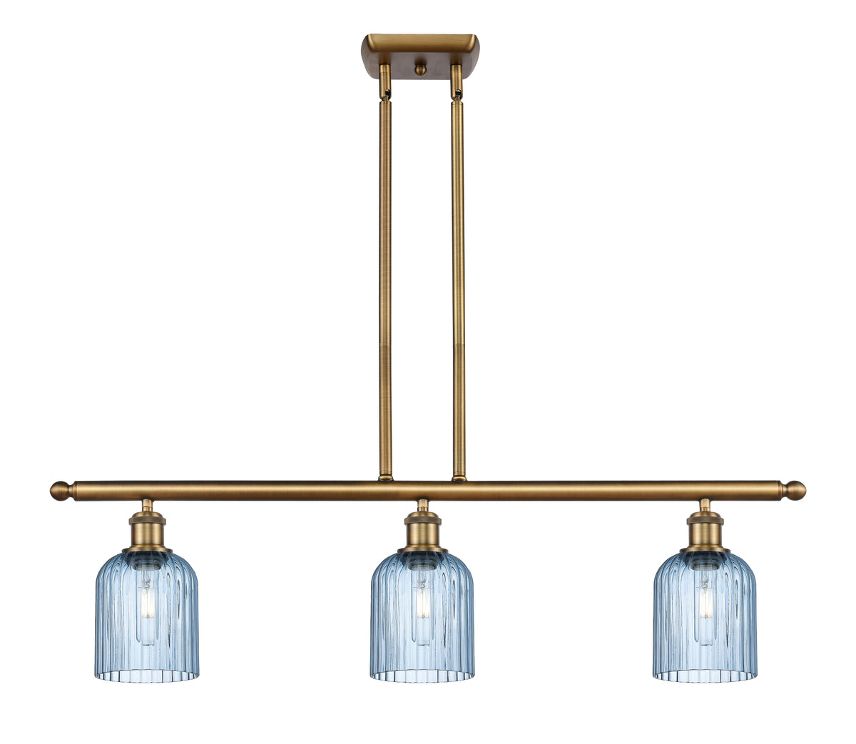 Bridal Veil 36-Inch 3-Light Stem-Hung Island Light 5-Inch Shade