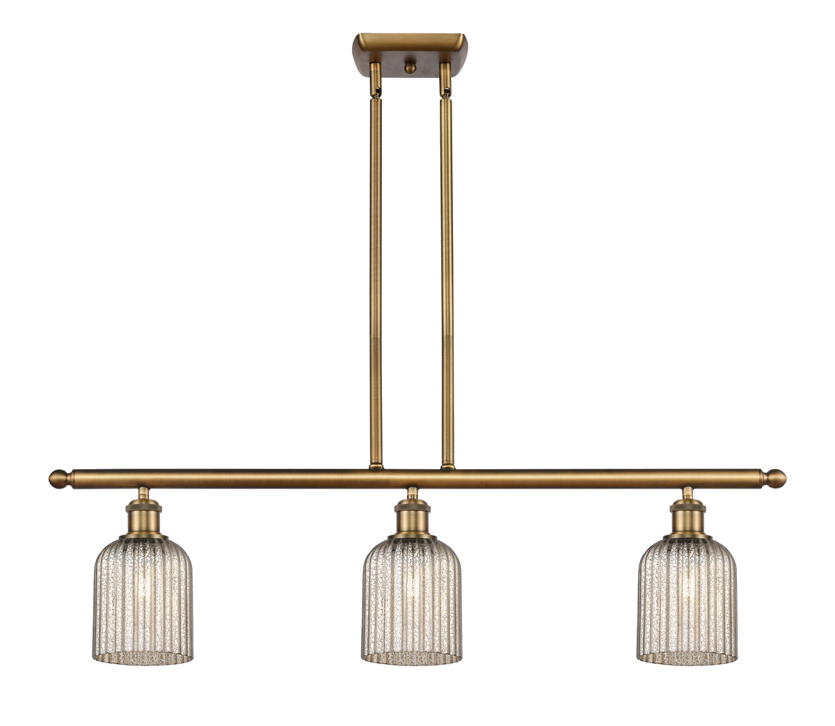 Bridal Veil 36-Inch 3-Light Stem-Hung Island Light 5-Inch Shade