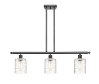 Cobbleskill 36-Inch 3-Light Stem-Hung Island Light 9.5-Inch High Sloped-Ceiling Compatible