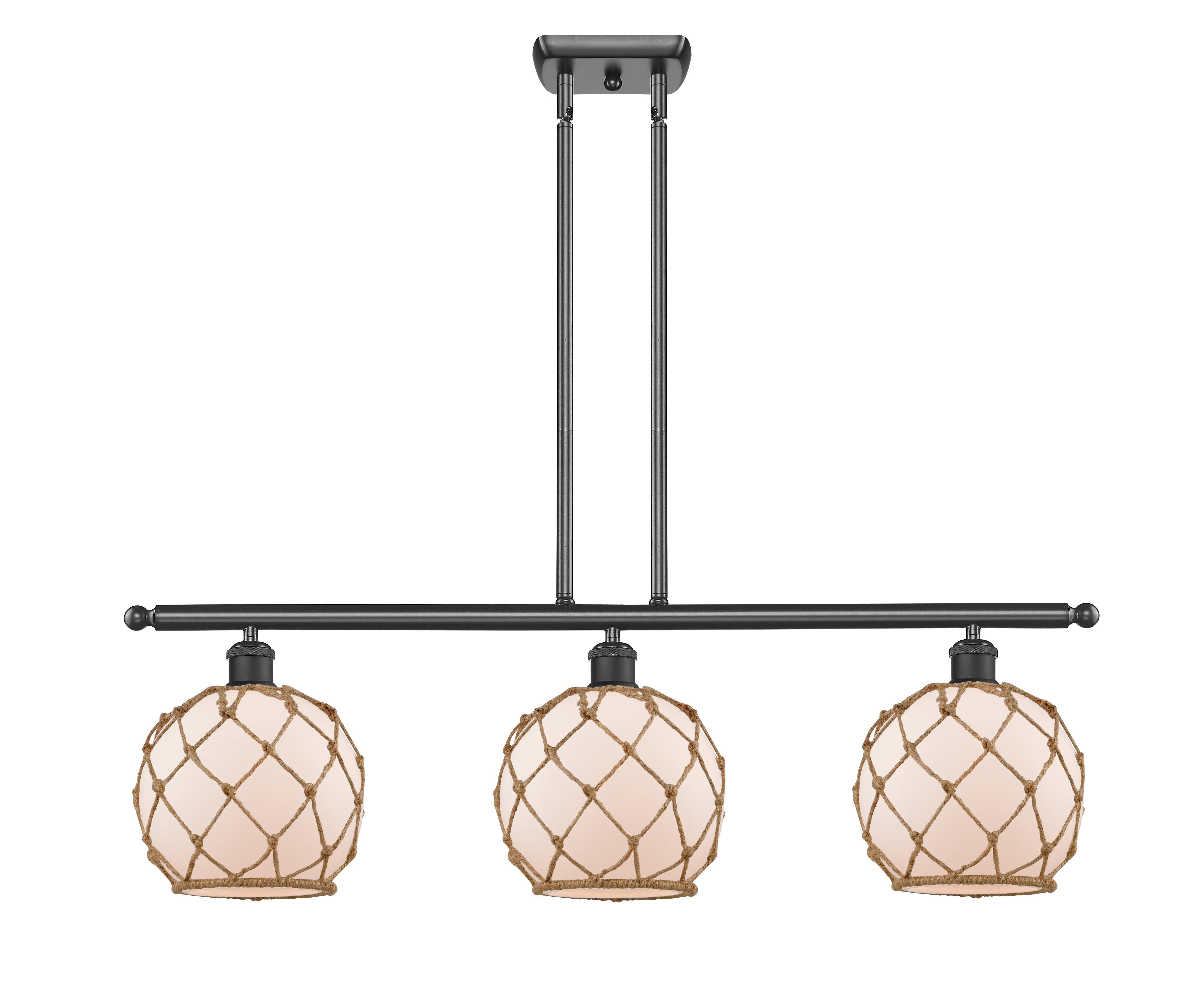 Ballston Island Light Cast Brass Steel Glass