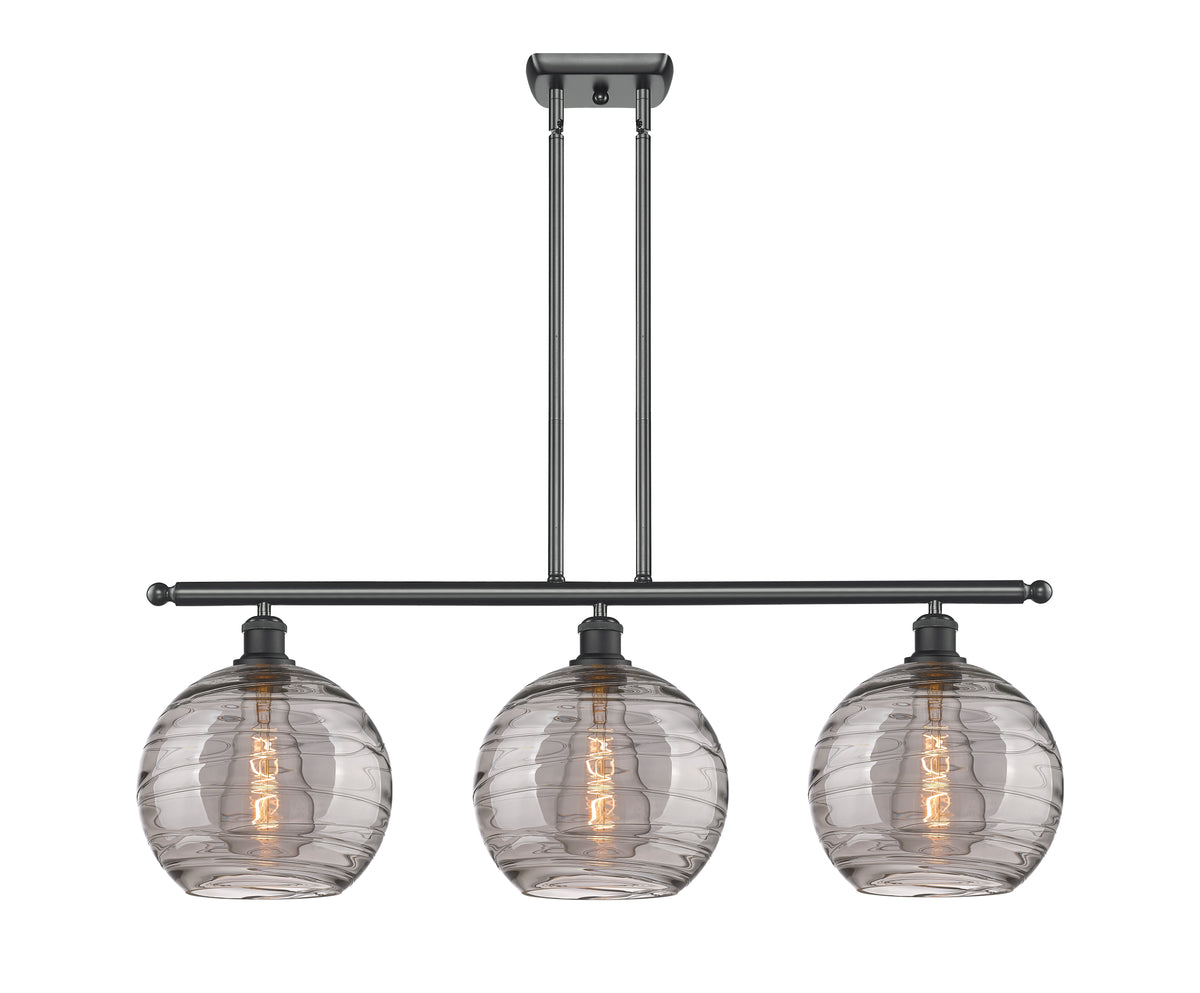 Athens Deco Swirl 37-Inch 3-Light Stem-Hung Island Light