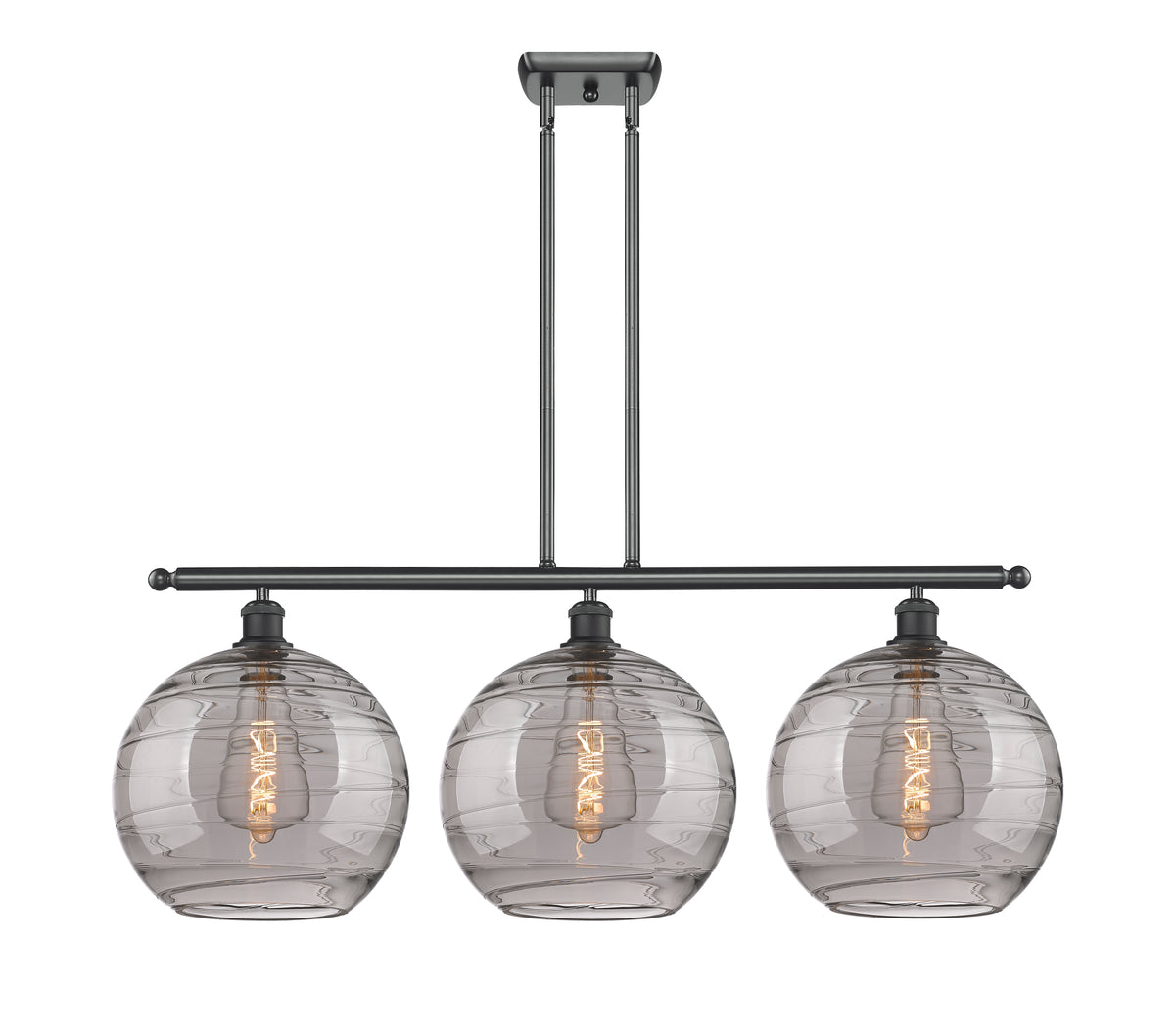 Athens Deco Swirl 39-Inch 3-Light Stem-Hung Island Light