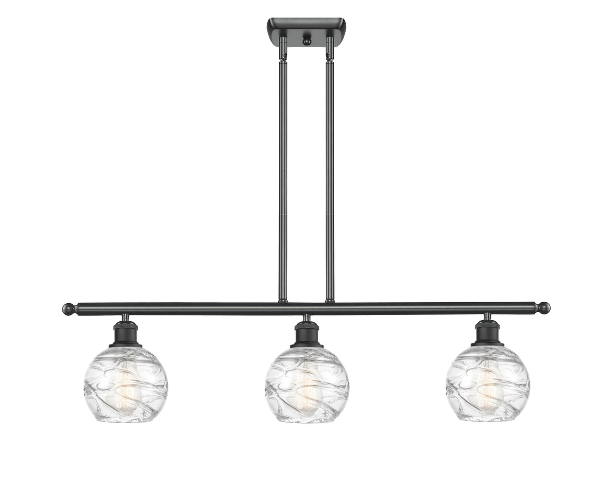 Athens Deco Swirl 36-Inch 3-Light Stem-Hung Island Light 8.625-Inch High