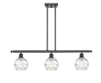 Athens Deco Swirl 36-Inch 3-Light Stem-Hung Island Light 8.625-Inch High