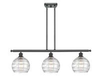 Athens Deco Swirl 36-Inch 3-Light Stem-Hung Island Light 10.375-Inch High