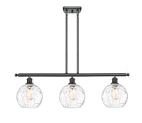 Athens Water Glass 36-Inch 3-Light Stem-Hung Island Light 10.5-Inch High