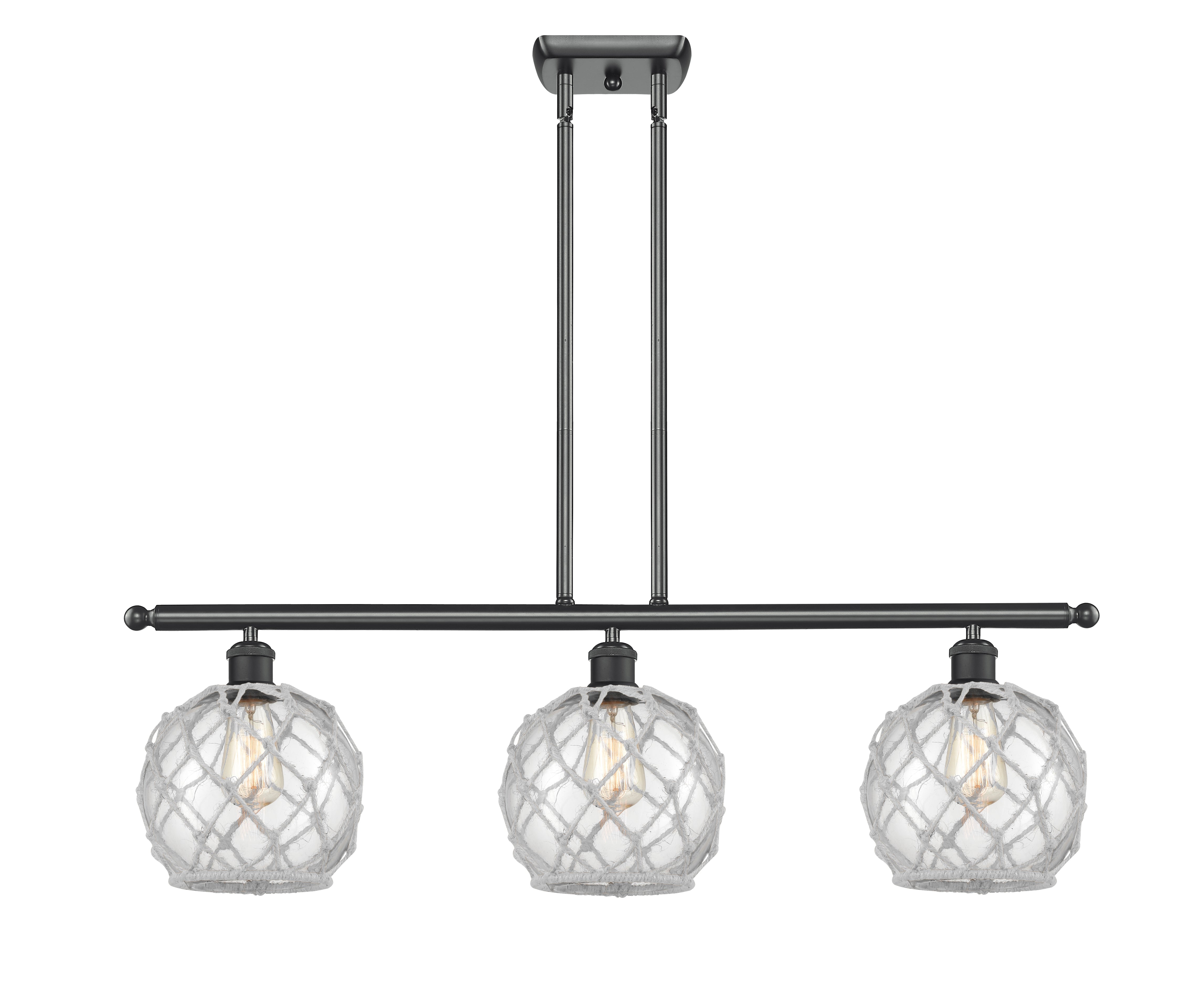 Ballston Island Light Cast Brass Steel Glass