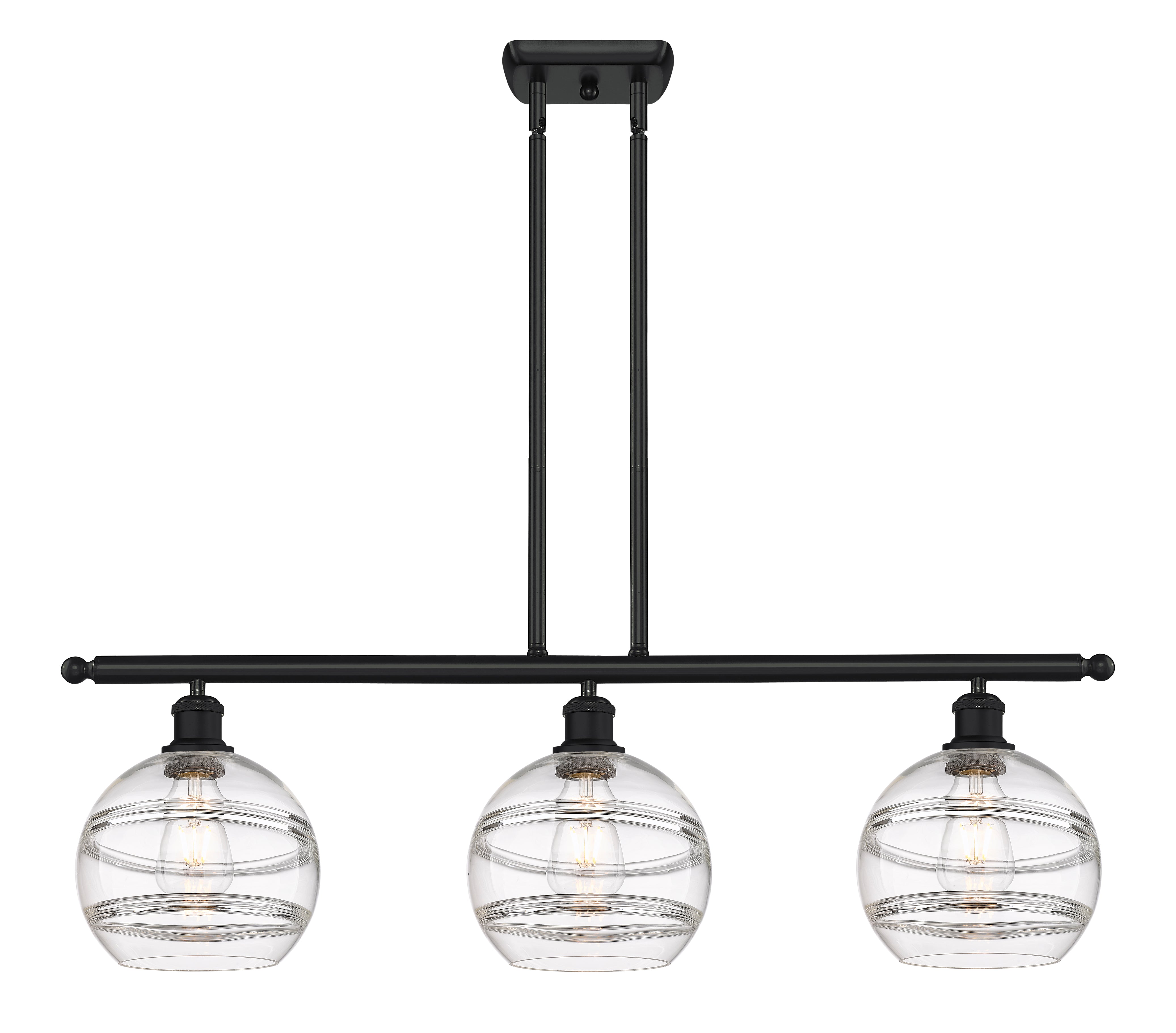 Ballston Island Light Cast Brass Steel Glass
