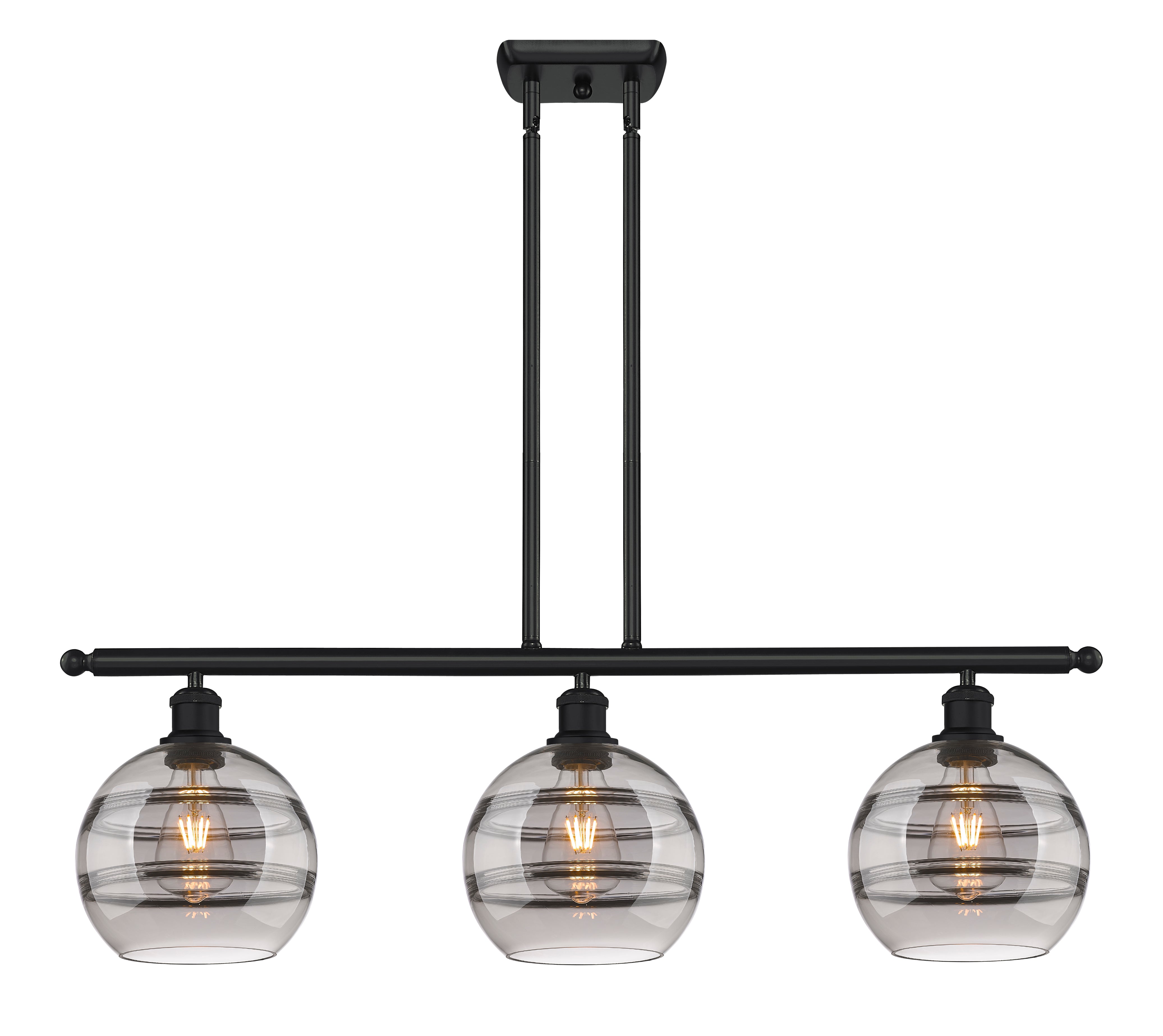 Ballston Island Light Cast Brass Steel Glass
