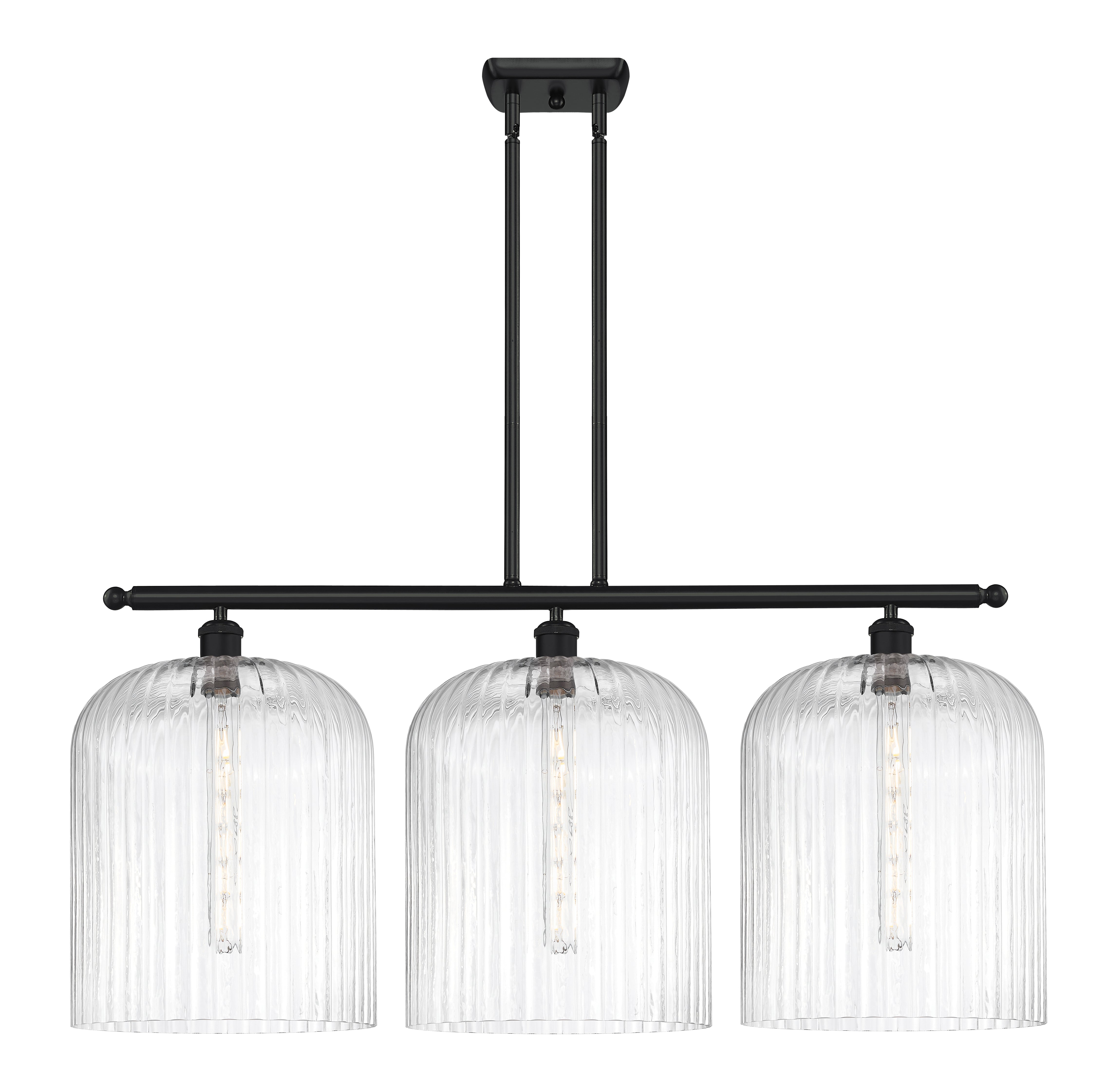 Ballston Island Light Cast Brass Glass Steel