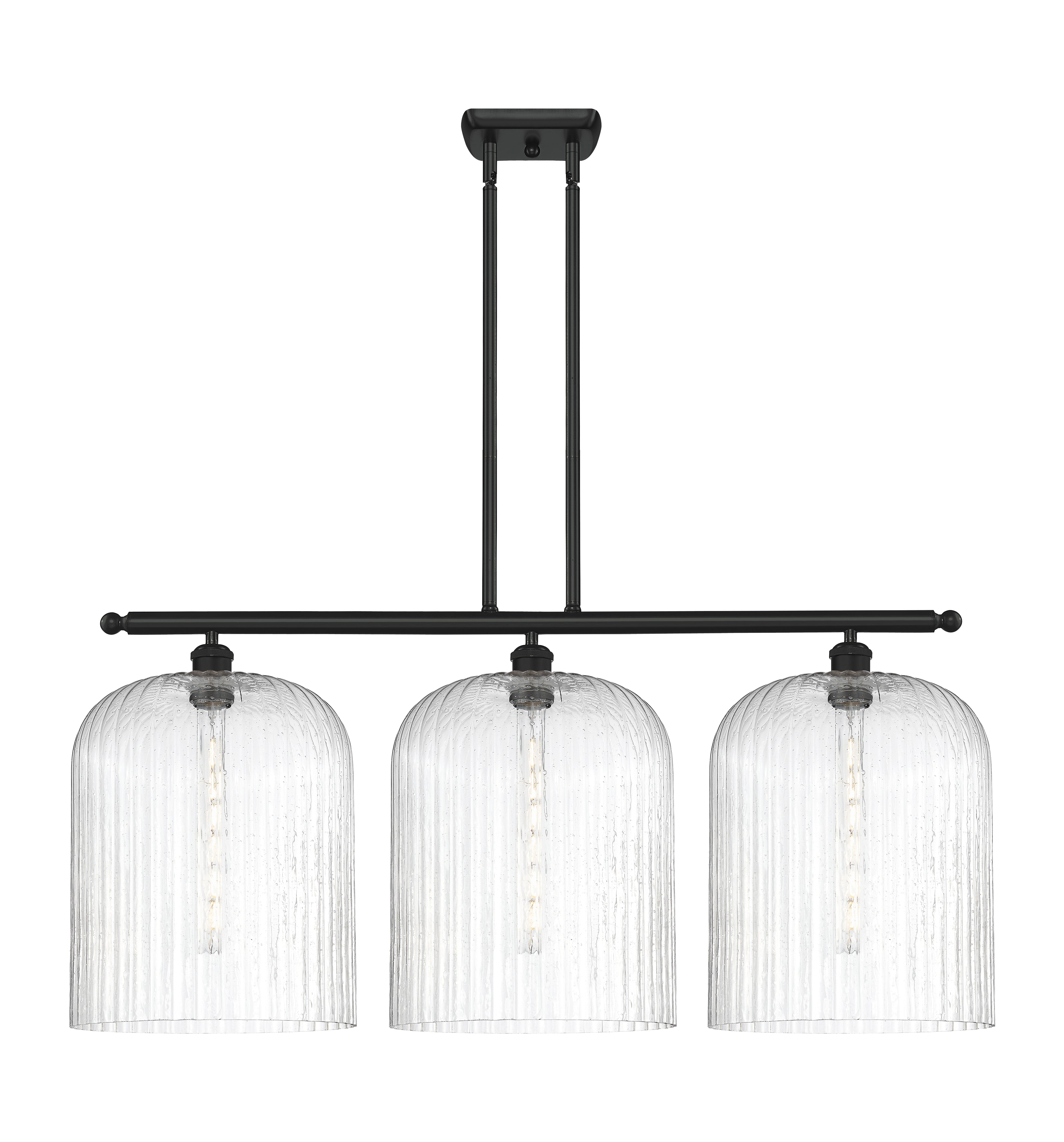 Ballston Island Light Cast Brass Glass Steel