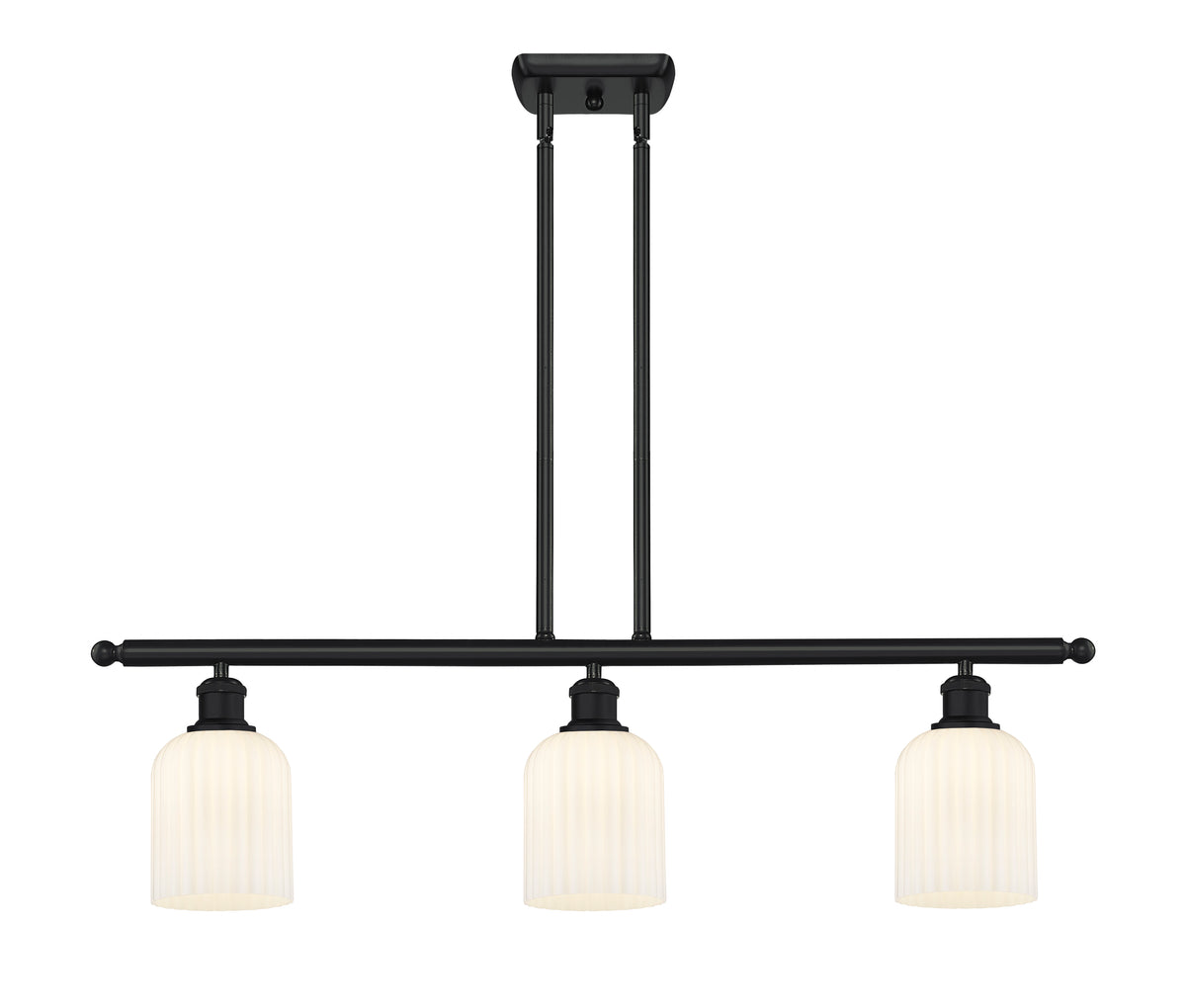 Bridal Veil 36-Inch 3-Light Stem-Hung Island Light 5-Inch Shade