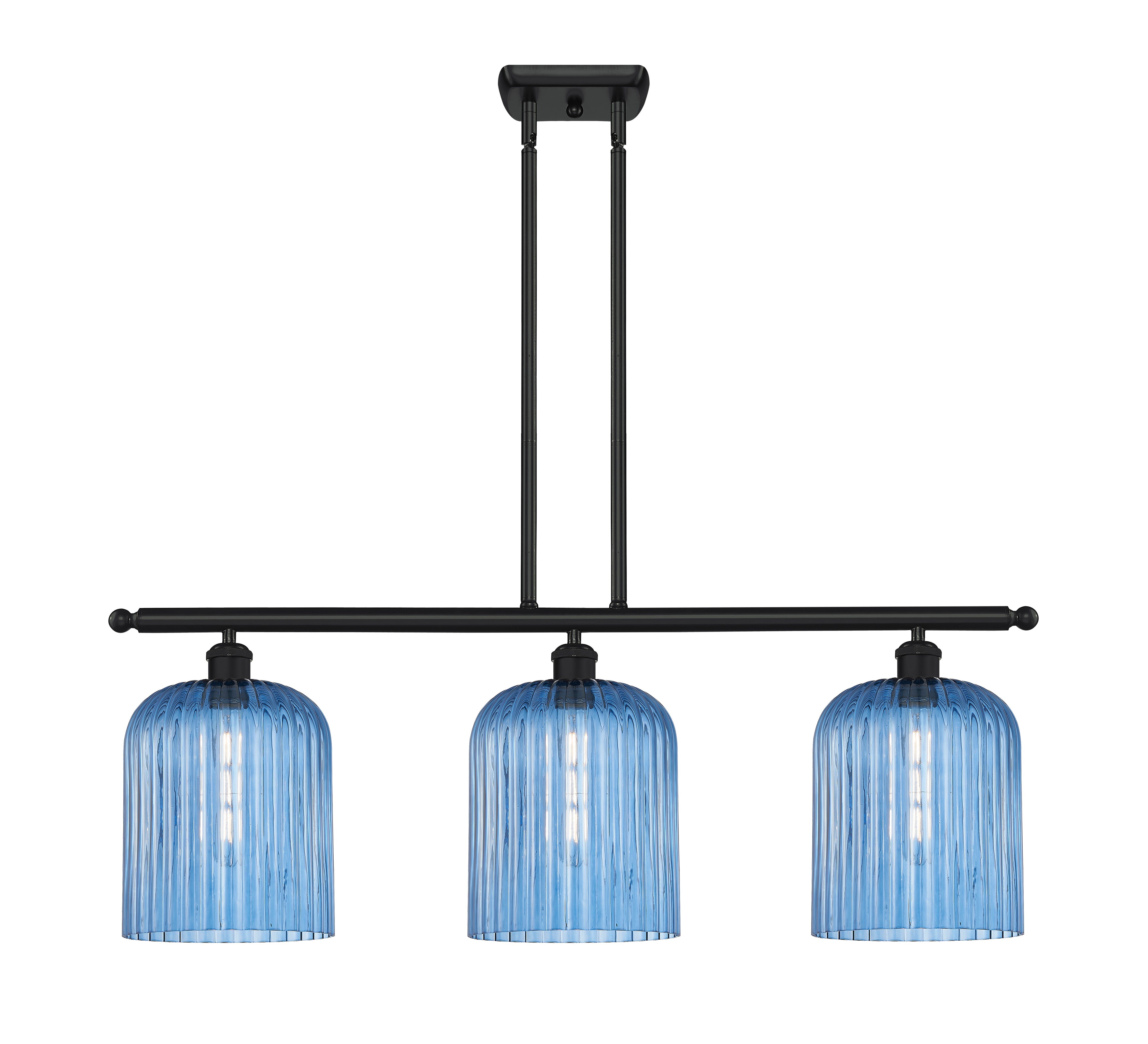 Ballston Island Light Cast Brass Steel Glass