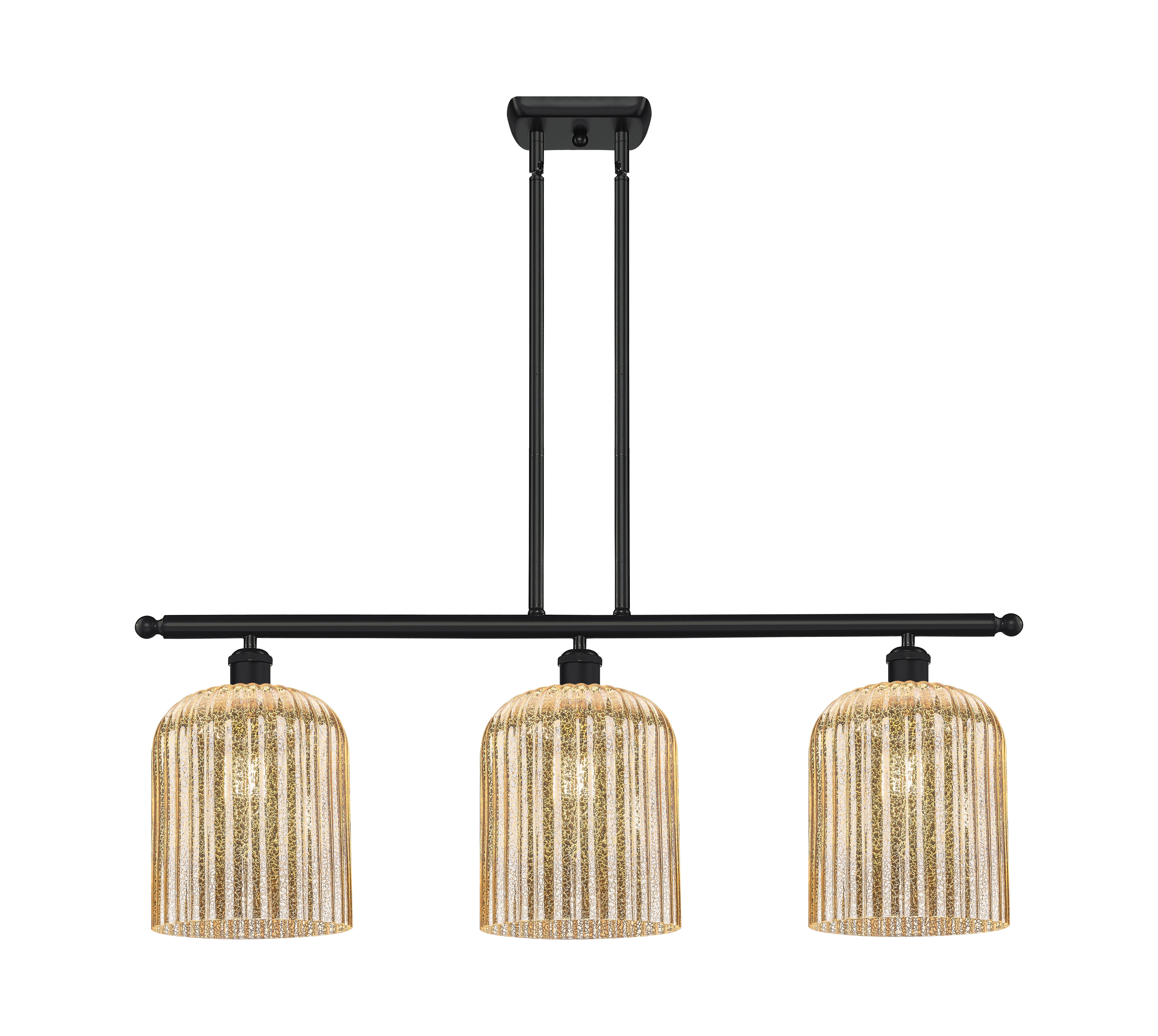 Ballston Island Light Cast Brass Steel Glass