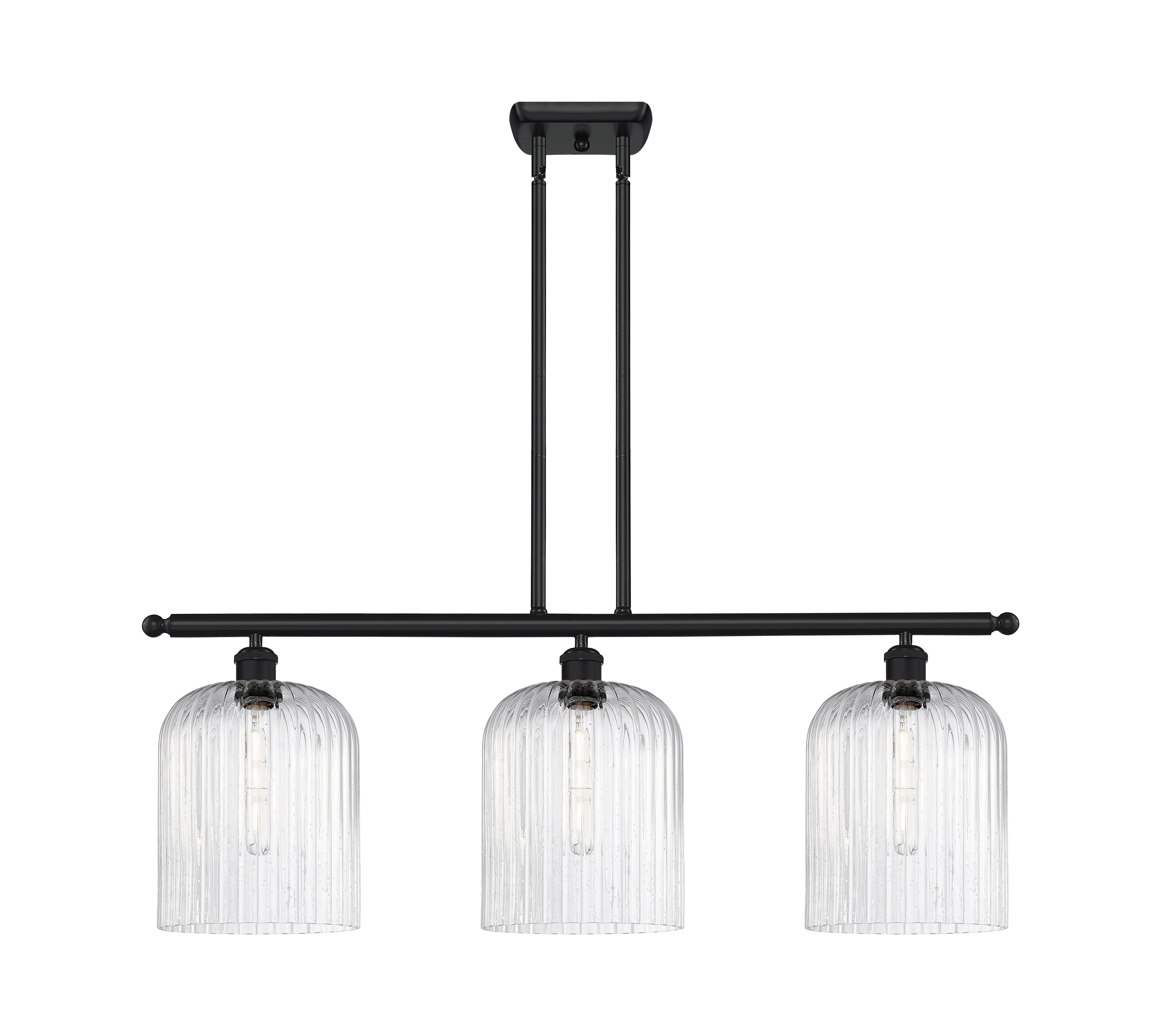 Ballston Island Light Cast Brass Steel Glass