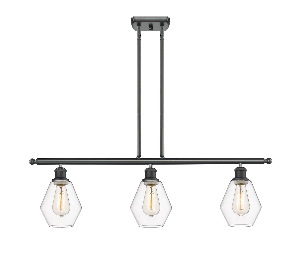 Cindyrella 36-Inch 3-Light Stem-Hung Island Light with LED Bulbs 10-Inch High