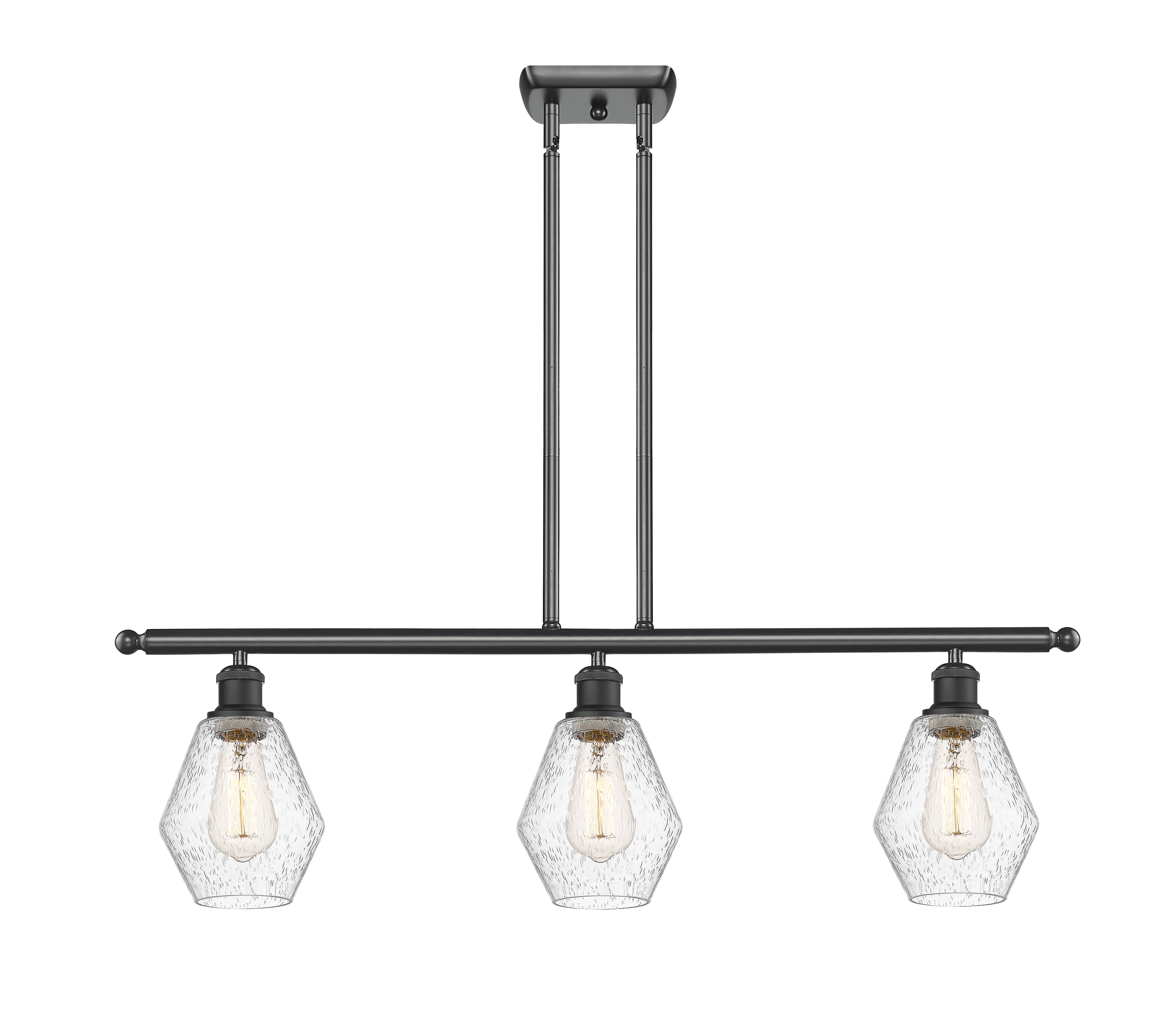 Ballston Island Light Cast Brass Glass Steel