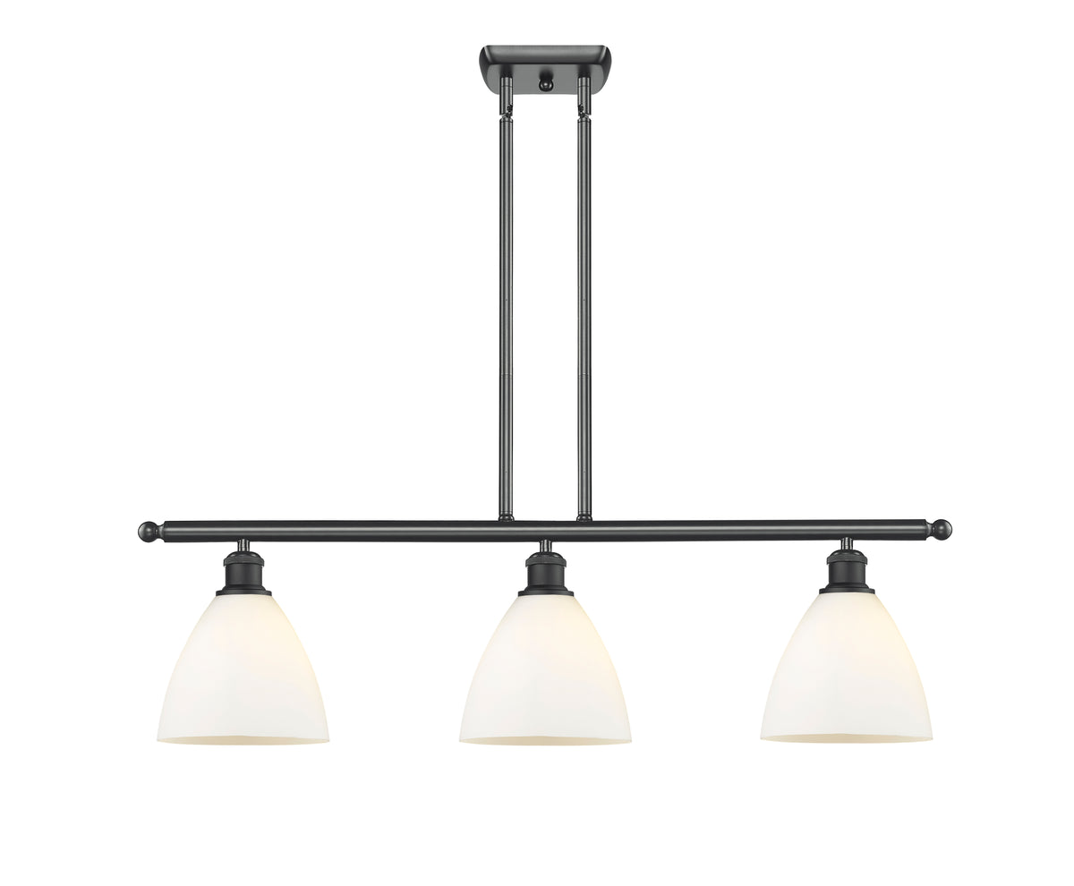Bristol 36-Inch 3-Light Stem-Hung Island Light Dome Shade 10-Inch High