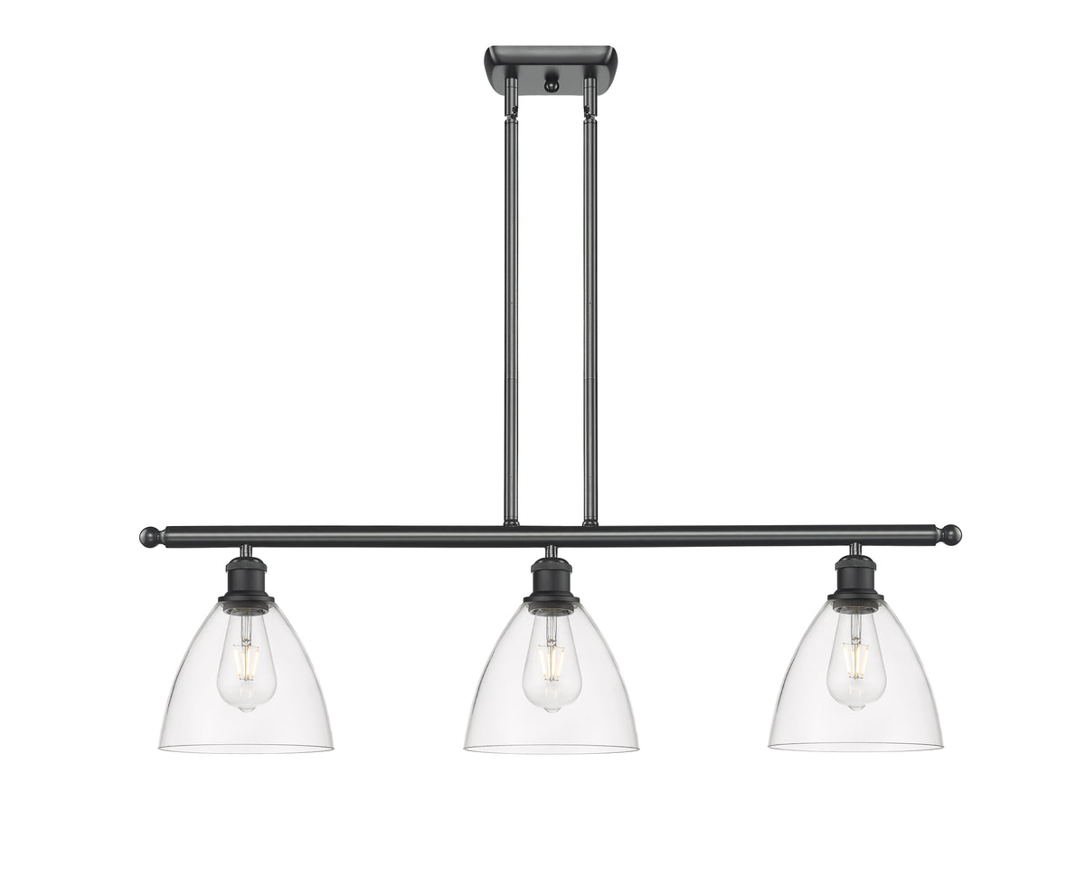 Bristol 36-Inch 3-Light Stem-Hung Island Light Dome Shade 10-Inch High