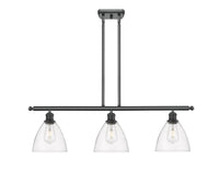 Bristol 36-Inch 3-Light Stem-Hung Island Light Dome Shade 10-Inch High