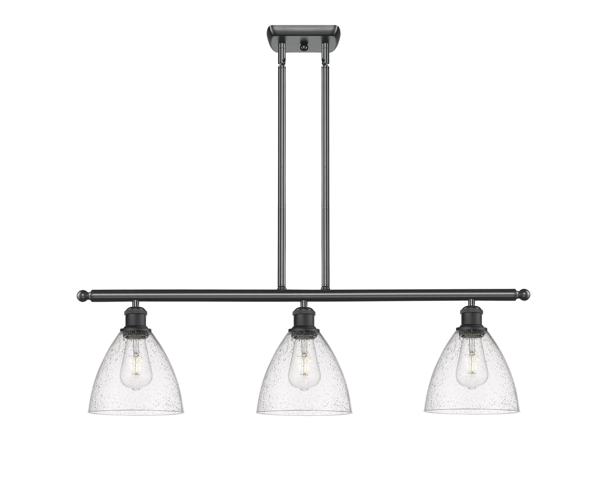 Bristol 36-Inch 3-Light Stem-Hung Island Light Dome Shade 10-Inch High