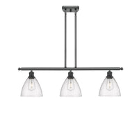 Bristol 36-Inch 3-Light Stem-Hung Island Light Dome Shade 10-Inch High