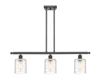 Cobbleskill 36-Inch 3-Light Stem-Hung Island Light 9.5-Inch High Sloped-Ceiling Compatible