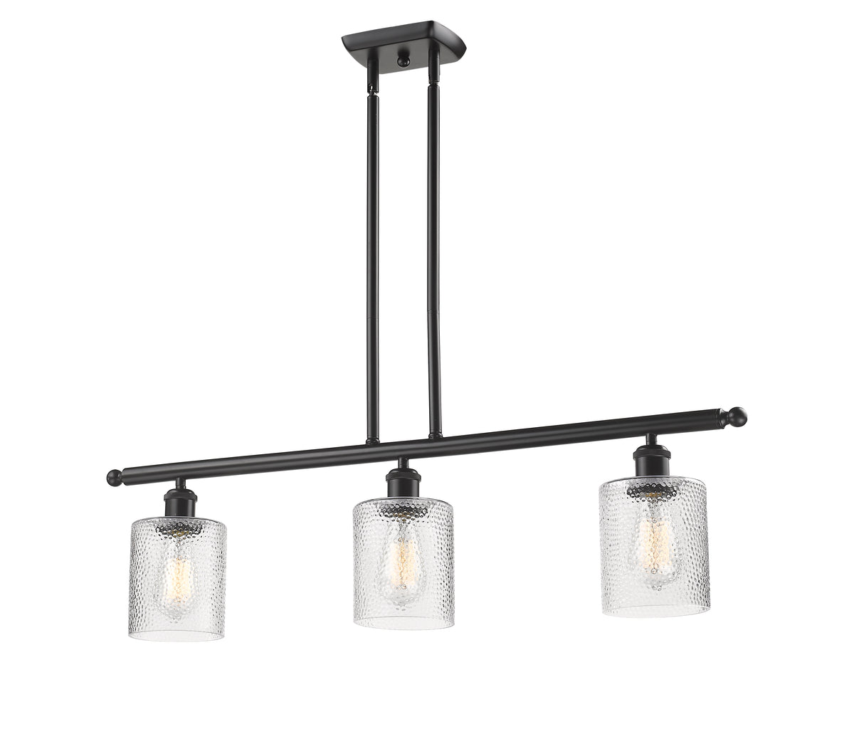 Cobbleskill 36-Inch 3-Light Stem-Hung Island Light 9.5-Inch High Dimmable