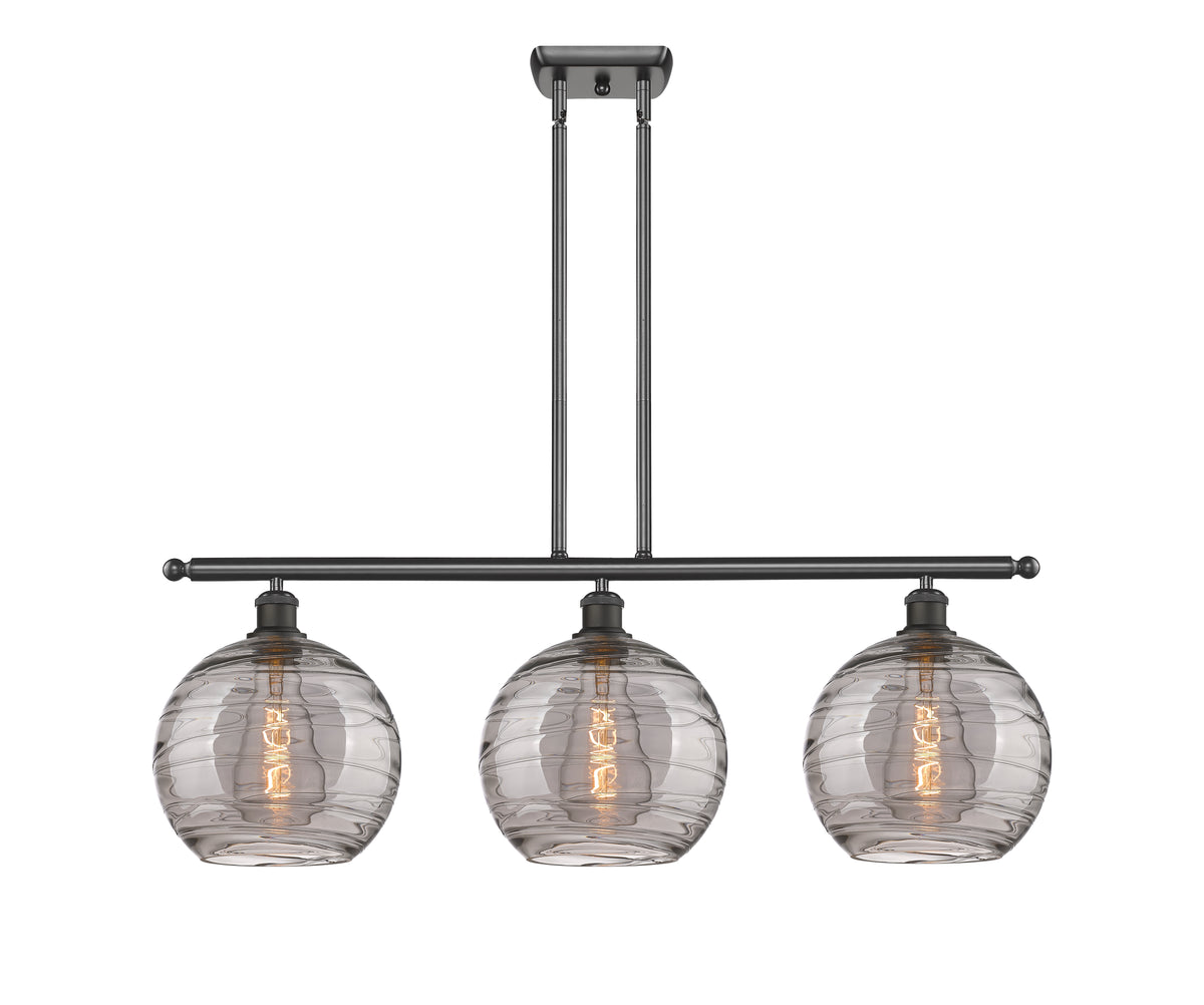 Athens Deco Swirl 37-Inch 3-Light Stem-Hung Island Light