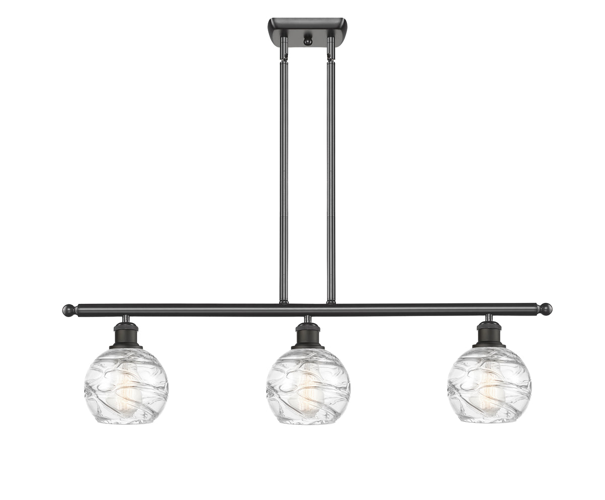 Athens Deco Swirl 36-Inch 3-Light Stem-Hung Island Light 8.625-Inch High